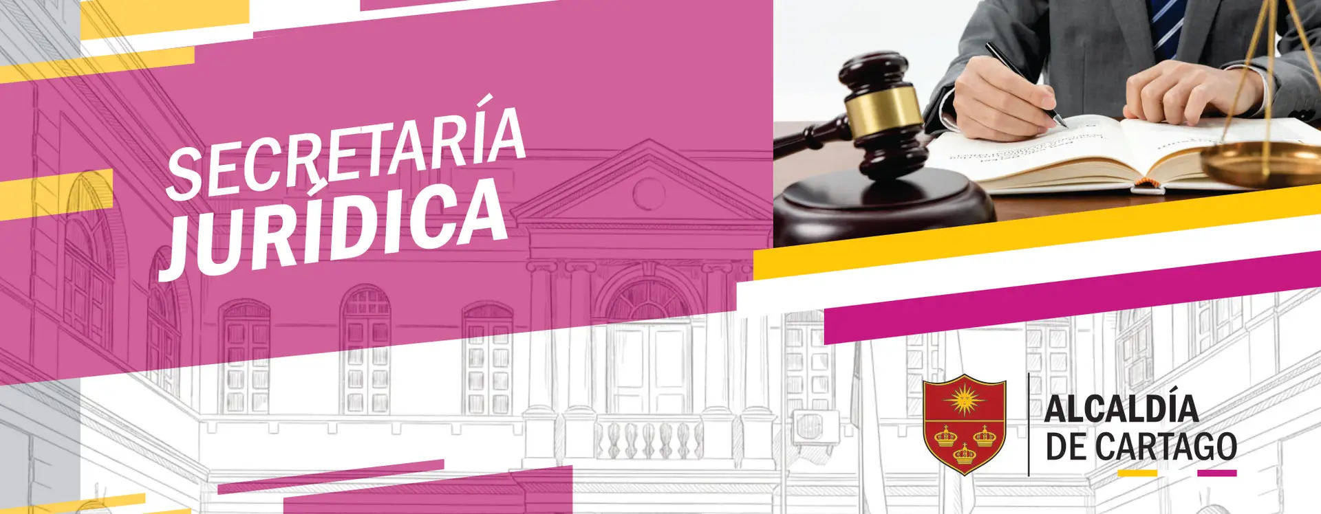 Banner de la secretaria jurídica de la alcaldía de Cartago.