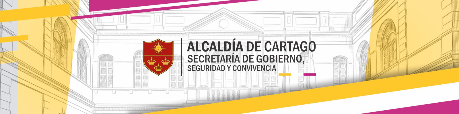Banner de la Secretaría de Gobierno, Convivencia y Seguridad de la Alcaldía de Cartago.