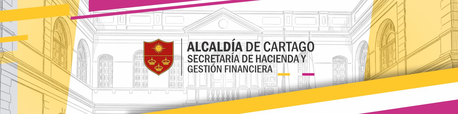 Banner de la Secretaría de Hacienda y Gestión Financiera de la Alcaldía de Cartago.