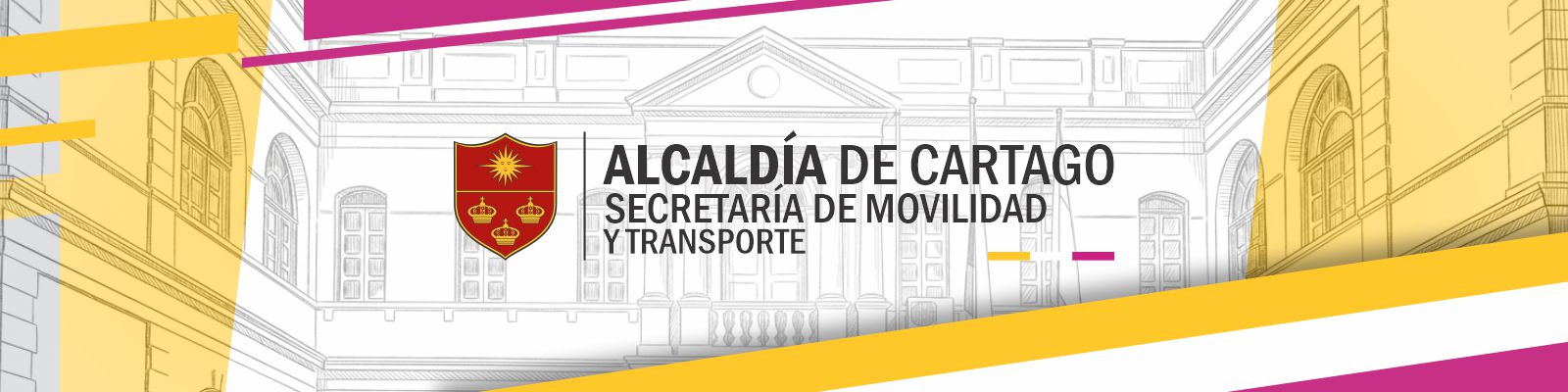 Banner de la Secretaría de Movilidad y Transporte de la Alcaldía de Cartago.