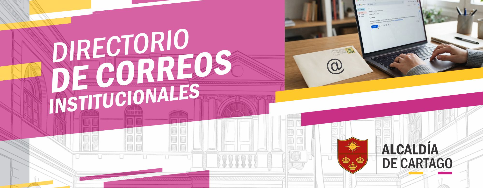 Banner de acceso al directorio de correos institucionales de la Alcaldía de Cartago