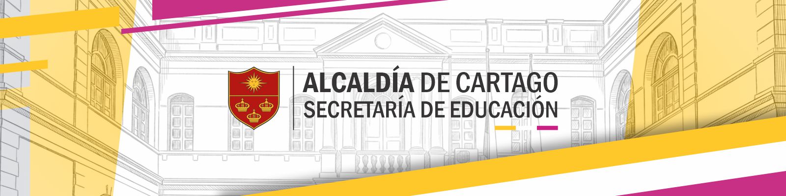 Banner de la Secretaría de Educación de la Alcaldía de Cartago.